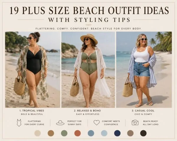 19 Plus Size Beach Outfit Ideas with Styling Tips