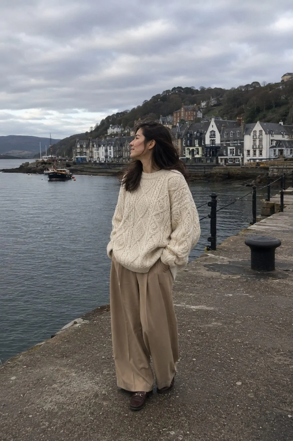 Scot 09 Fisherman Sweater Wide Leg