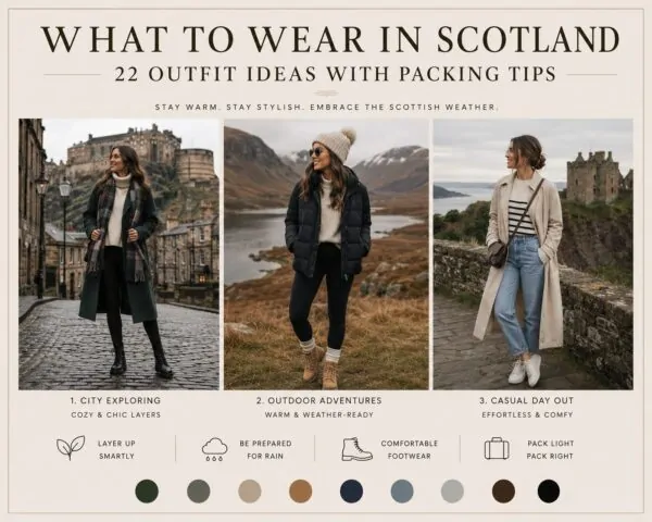 What to Wear in Scotland: 22 Outfit Ideas with Packing Tips