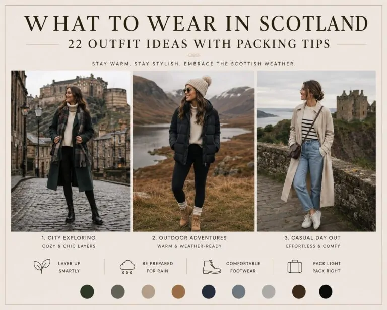 What to Wear in Scotland: 22 Outfit Ideas with Packing Tips