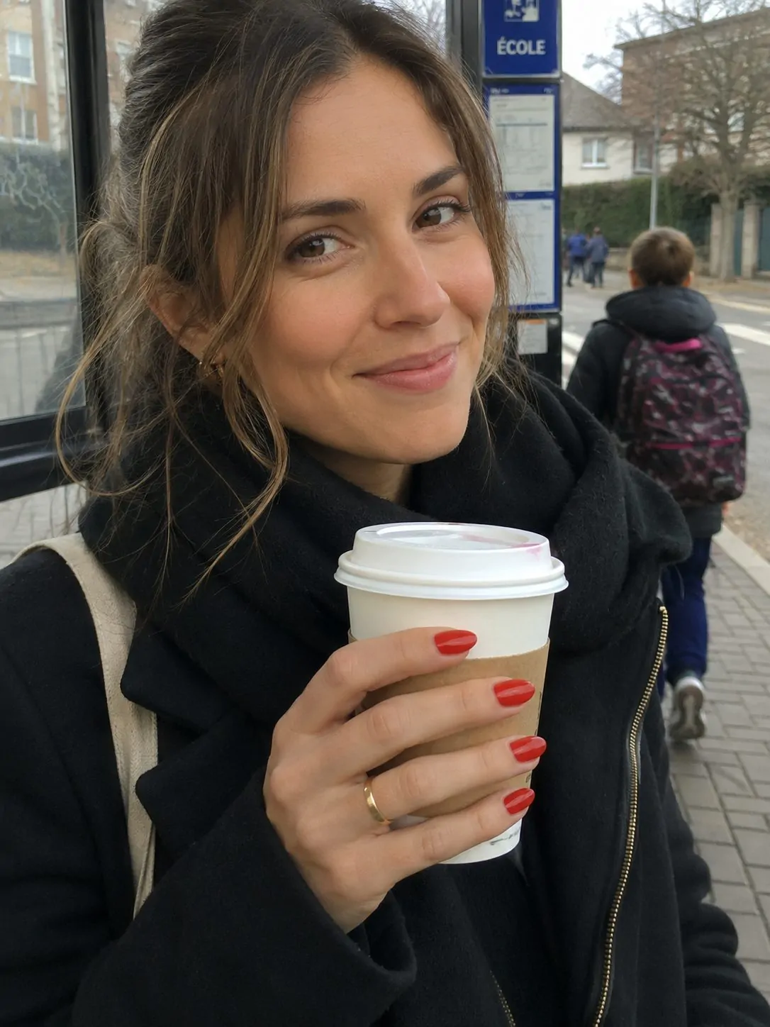 True Red Almond Manicure