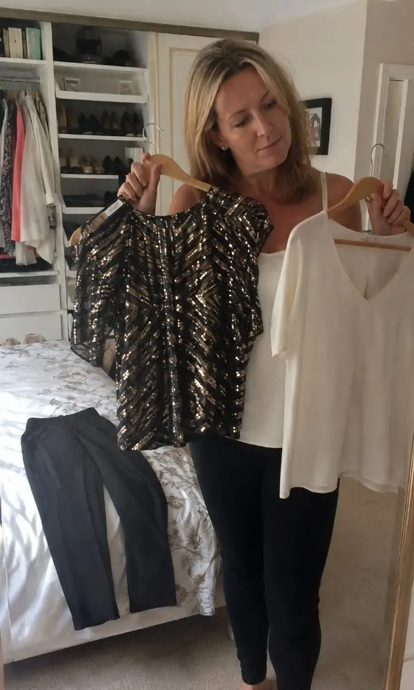 Woman choosing one statement piece and keeping the rest of the outfit simple