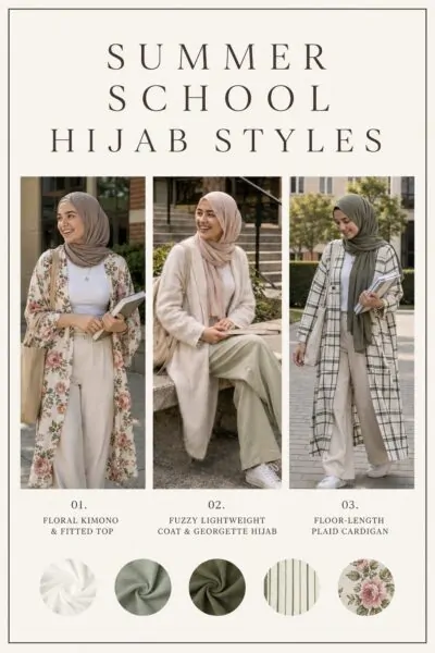 14 Beautiful Summer Hijab Styles for School Girls