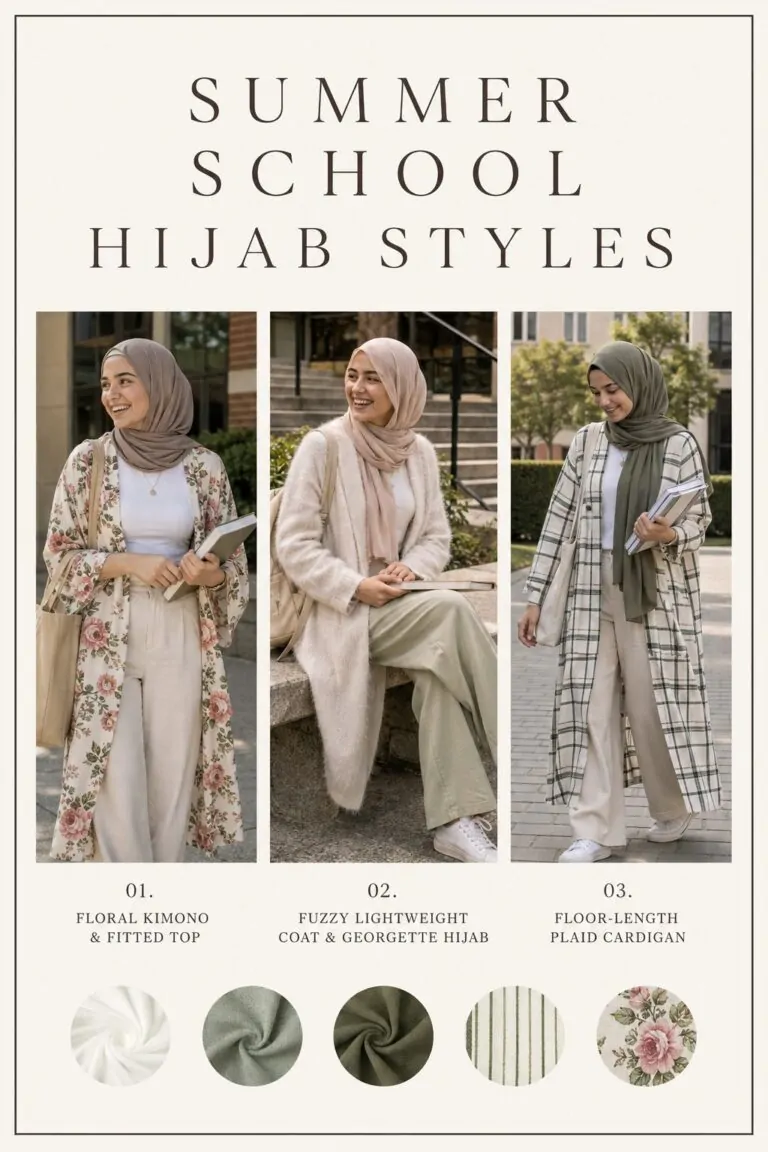 14 Beautiful Summer Hijab Styles for School Girls