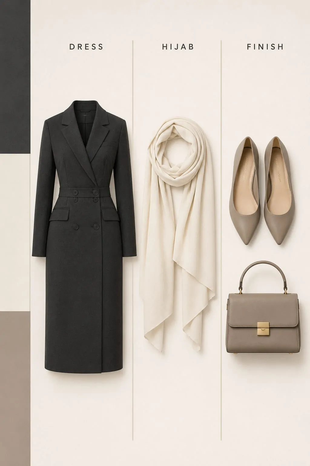 Tailored Blazer Dress With Simple Flats