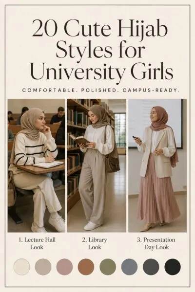 20 Cute Hijab Styles for University Girls