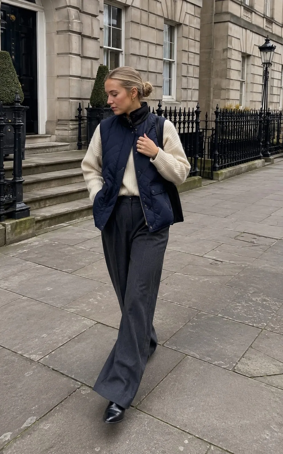 Scot 09 Quilted Gilet Wide Leg Trousers