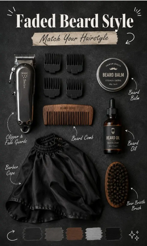 Match Your Hairstyle - Faded Beard Style