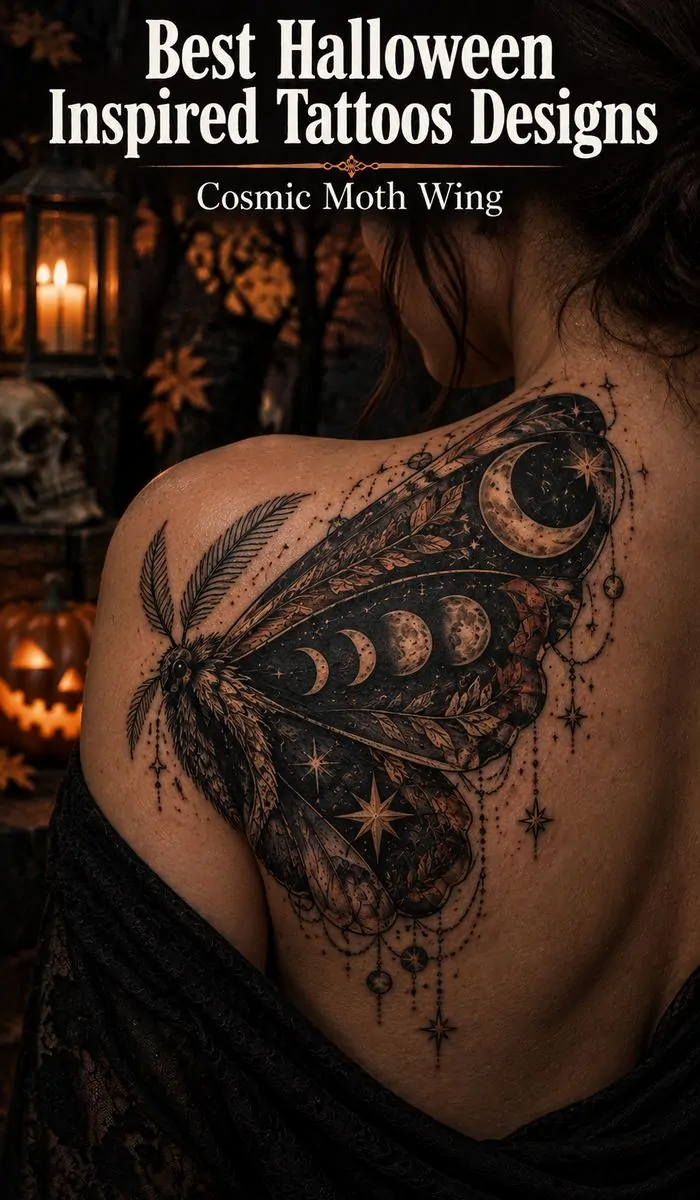 Cosmic Moth Wing tattoo