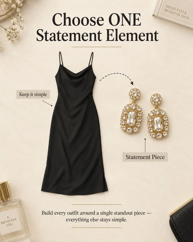 Choose one statement element per outfit