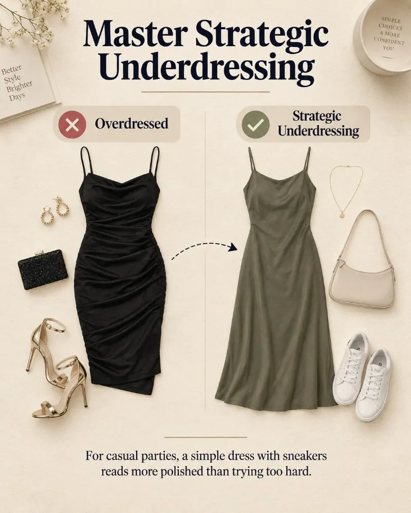 Master strategic underdressing for house parties