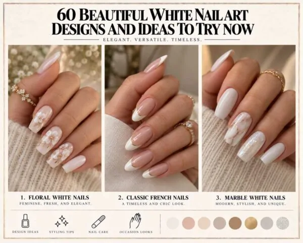 60 Beautiful White Nail Art Designs and Ideas to Try Now