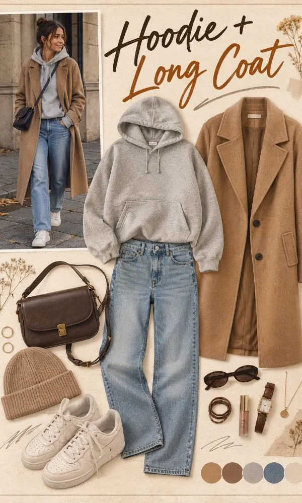 Hoodie + Long Coat