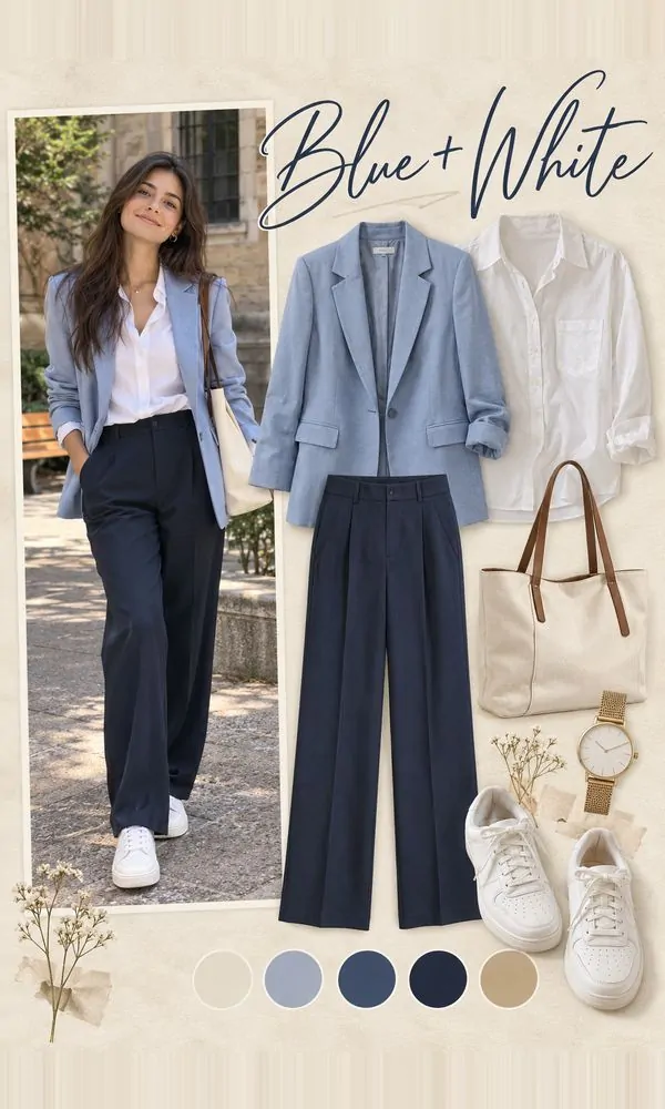Blue + White
