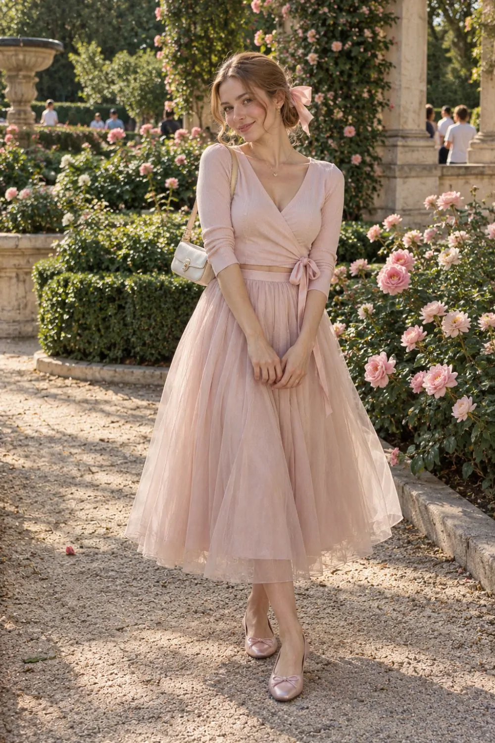Coquette outfit: Ballet Wrap Top and Tulle Skirt