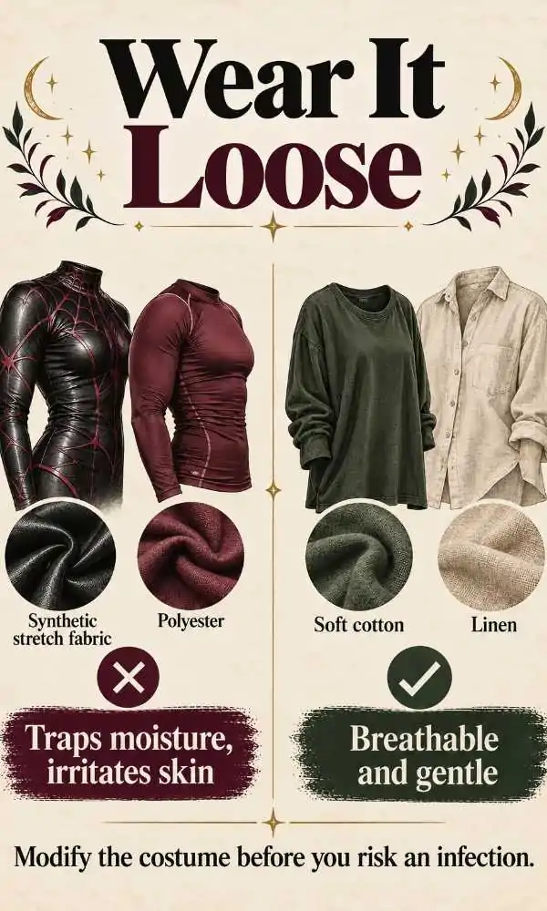 Tattoo aftercare: wear loose breathable cotton or linen over a healing tattoo
