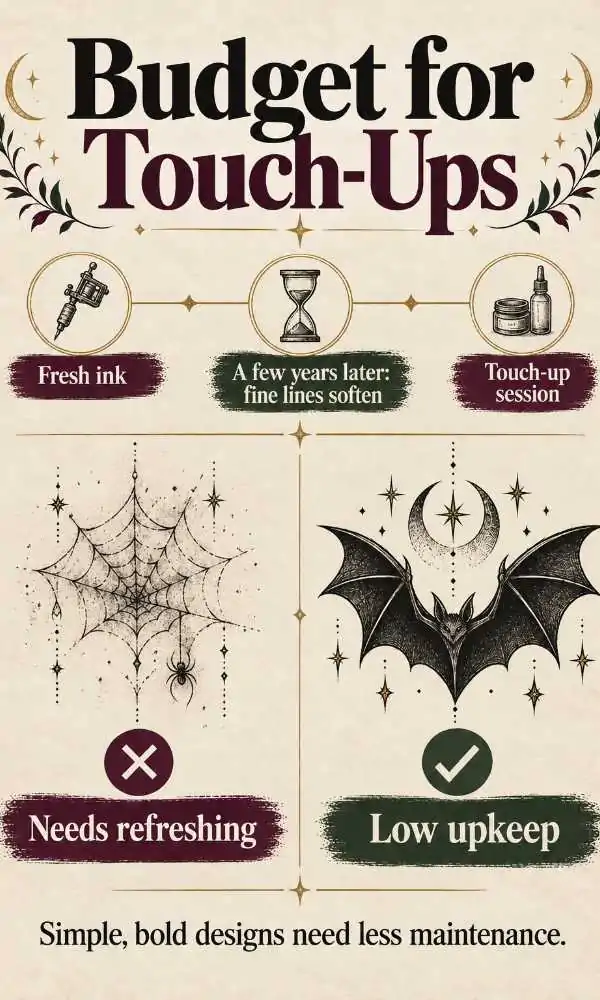 Halloween tattoo tip: budget for touch-ups on fine line designs