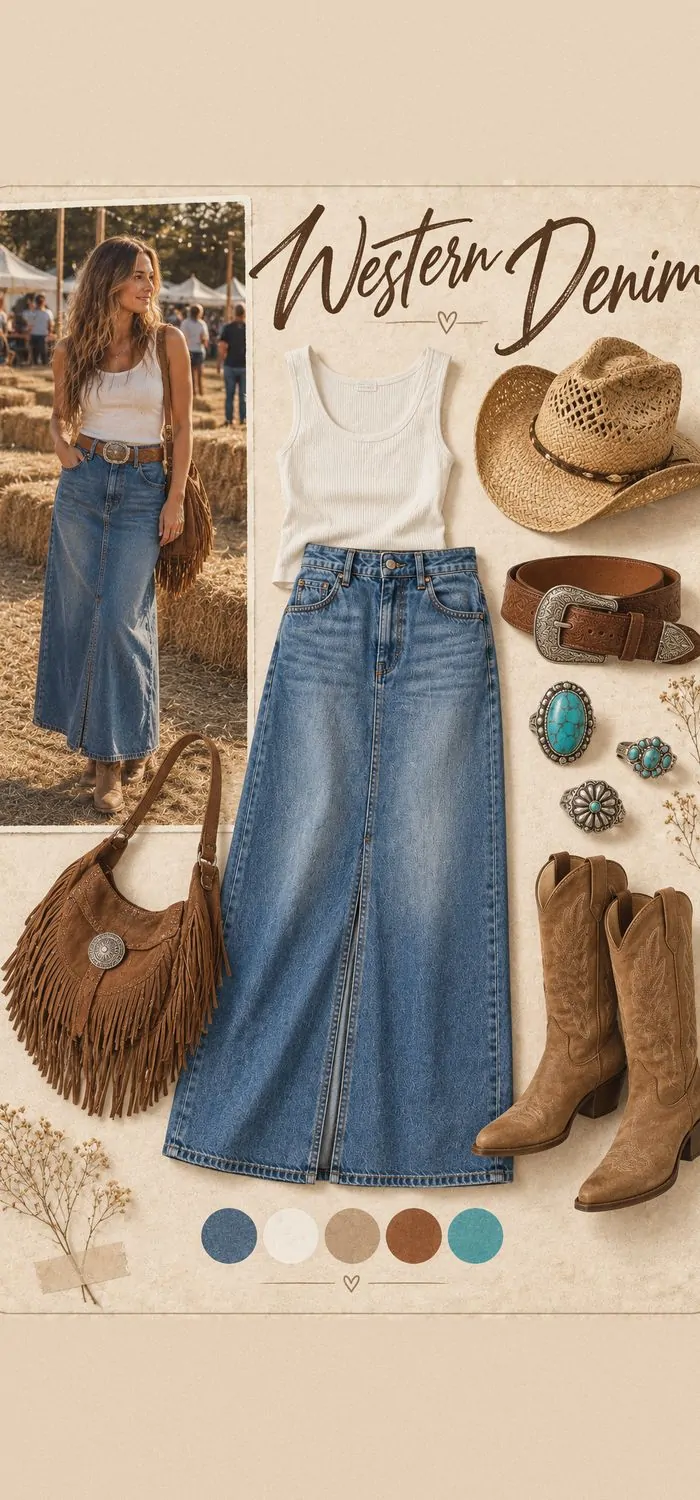 Western Look with Cowboy Boots