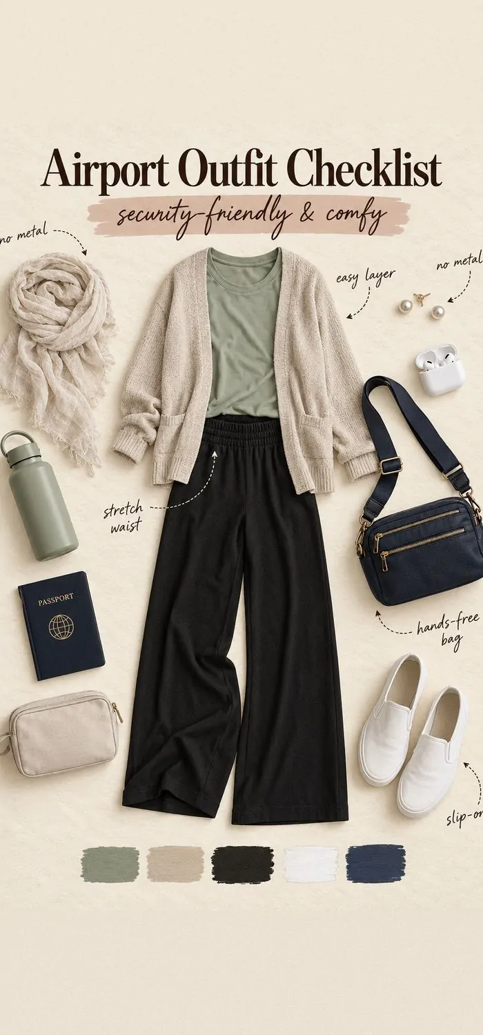 Airport outfit checklist for summer travel