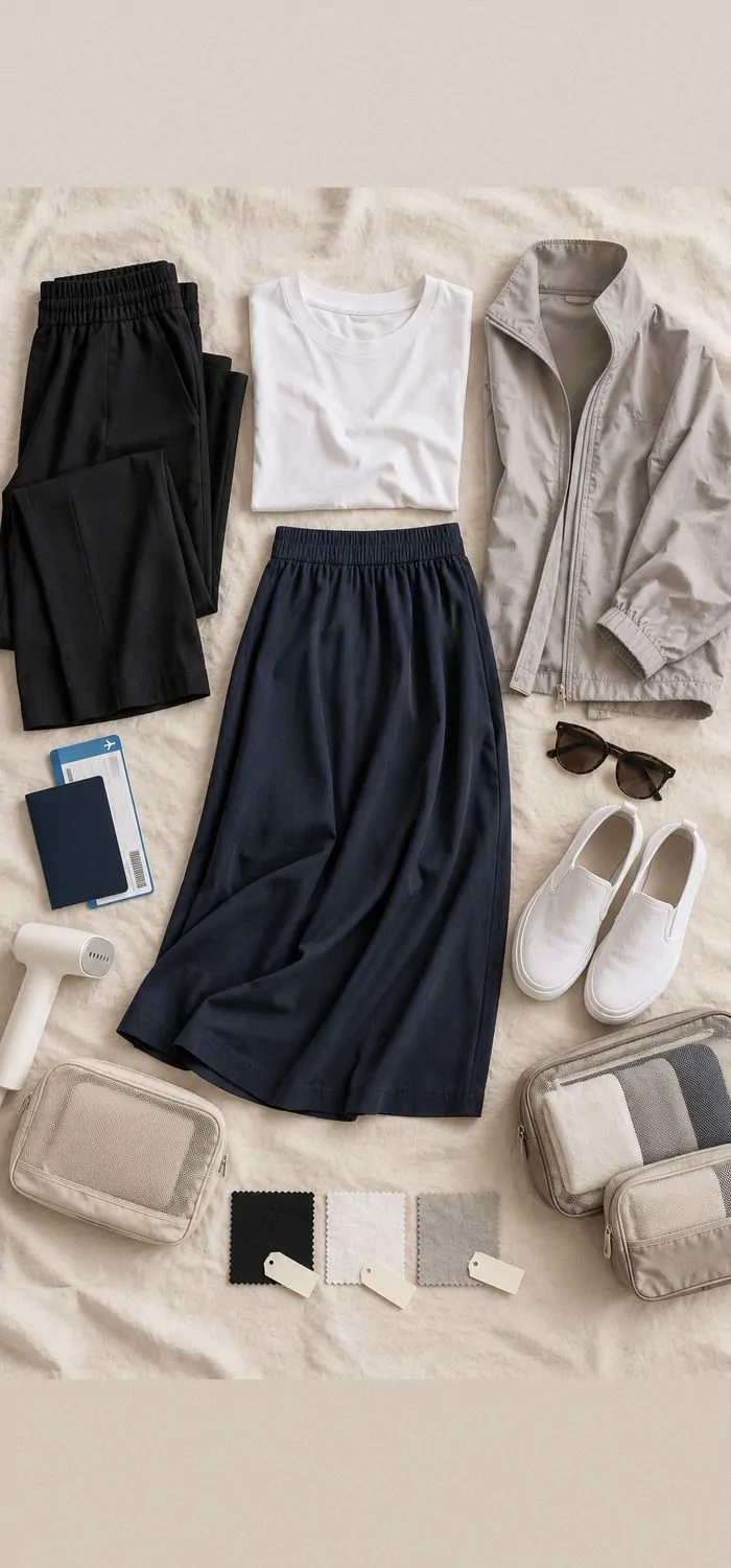 Travel-friendly fabrics for summer airport outfits