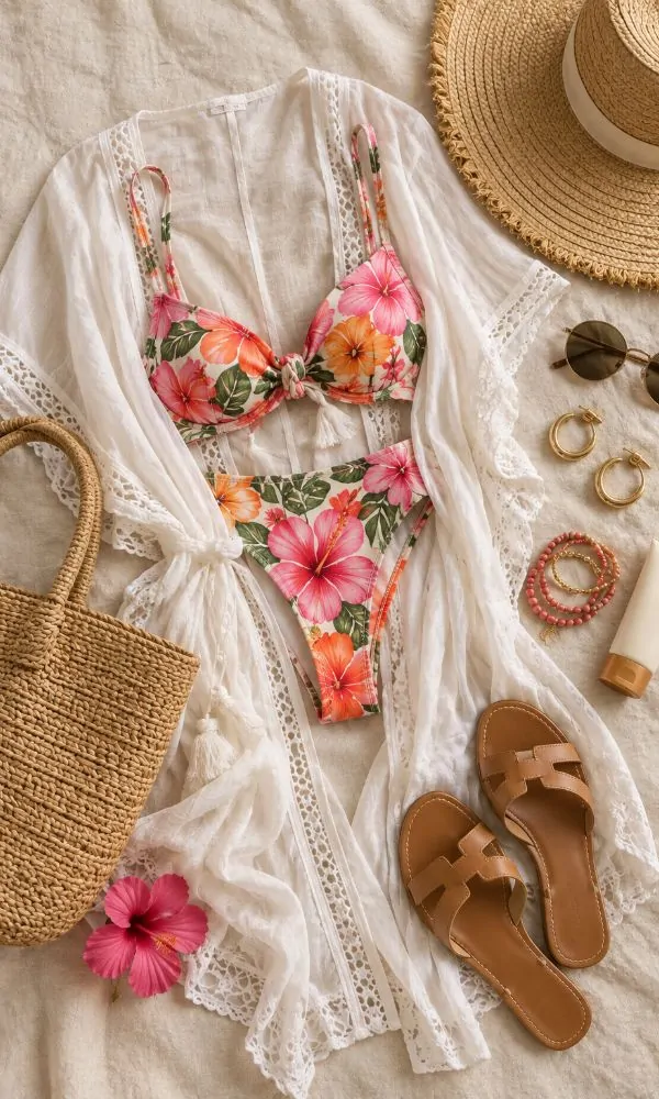 Colorful Floral Bikini