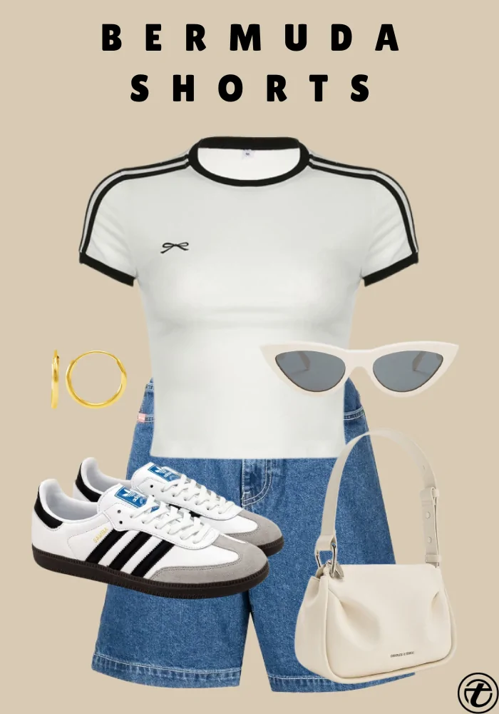 Bermuda shorts outfit ideas for girls
